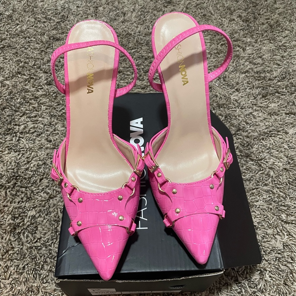 Pink Fashion Nova Heels Size 6.5 Women’s - Never Worn